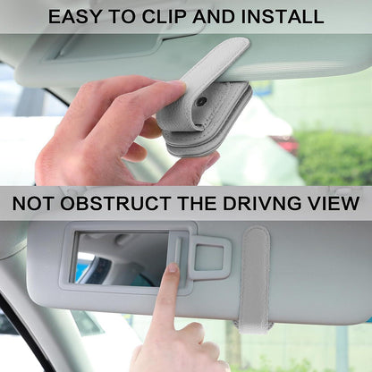 TIESOME Sonnenbrillenhalter für Auto-Sonnenblende Leder