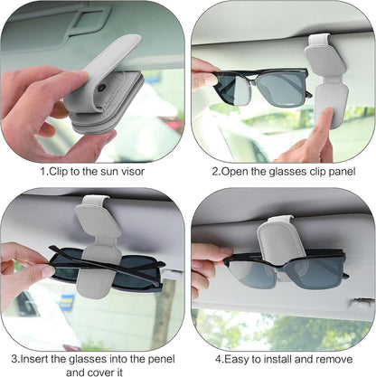 Sonnenbrillenhalter Auto Sonnenblende magnetisch Leder Clip Ticket