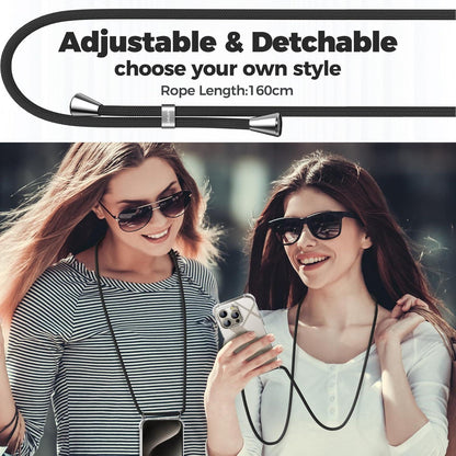 Handykette für iPhone 15 Pro Max, Transparente Necklace Hülle mit