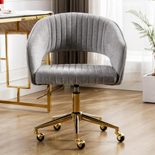 Verstellbarer Bürostuhl Chenille Computer Dunkelgrau ergonomisch
