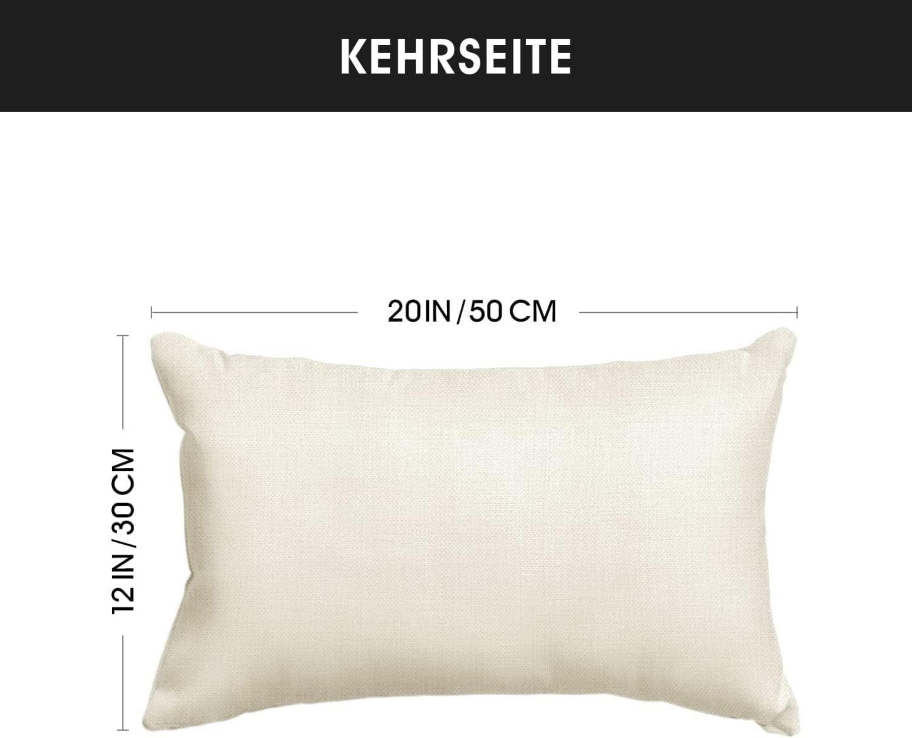 Weihnachten Deko Kissenbezüge Rentier Schneemann 4er Set 30x50 cm Wildleder Grau