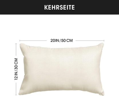 Weihnachten Deko Kissenbezüge Rentier Schneemann 4er Set 30x50 cm Wildleder Grau