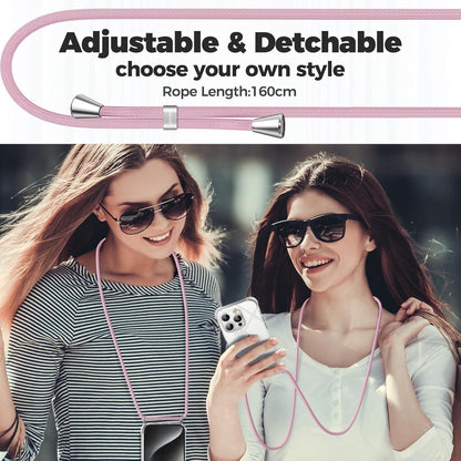 Handykette für iPhone 15 Pro Max, Transparente Necklace Hülle mit