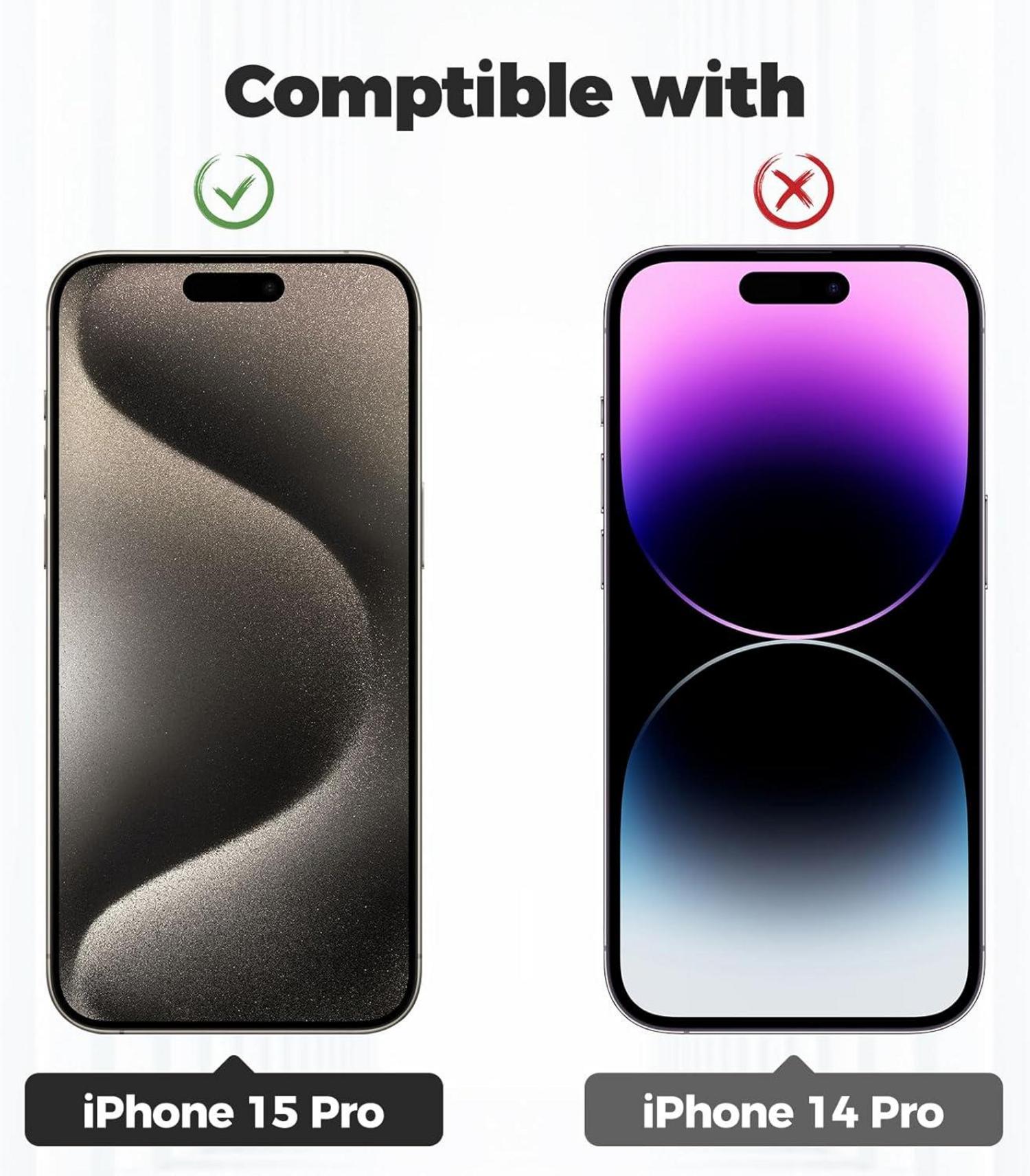 Handykette für iPhone 15 Pro 6,1 Zoll, Transparentes