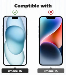Handykette für iPhone 15 6,1 Zoll Schwarz - Stoßfeste Hülle