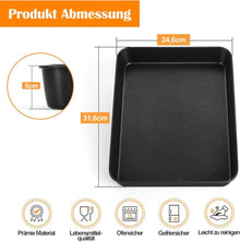 Antihaft Edelstahl Backform 31,6x24,6x5cm - Gesund