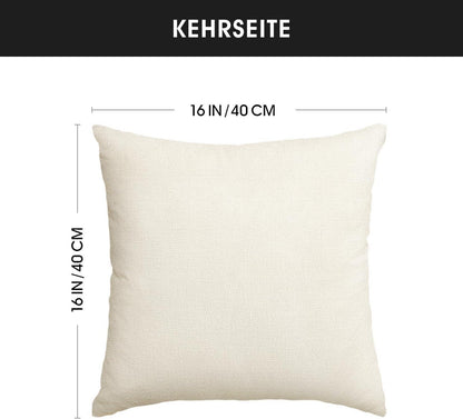 Weihnachten Kissenbezug Rentier Schneemann Set 40x40 cm Grau