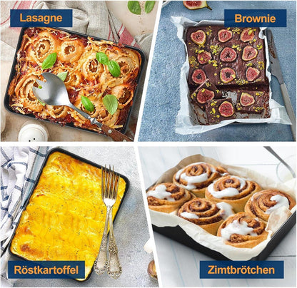 Onader Mini Antihaft Backblech Edelstahl Auflaufform 23,8x18x5cm Brownies