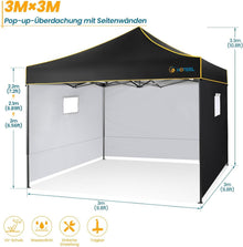 Faltpavillon 3x3 Wasserdicht Stabil Winterfest Partyzelt