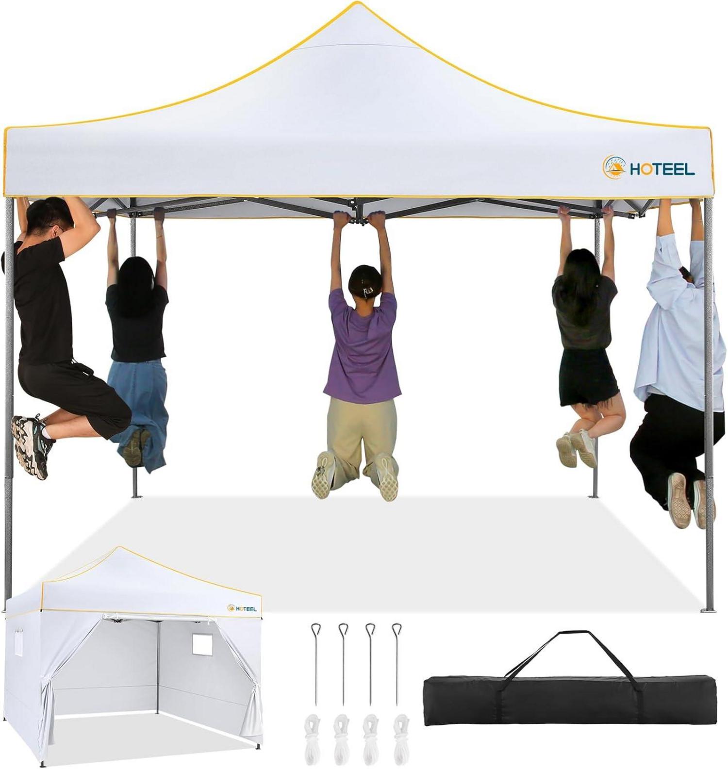 Faltpavillon 3x3 Wasserdicht Stabil UV-Schutz 50+ Pop Up Pavillon 4