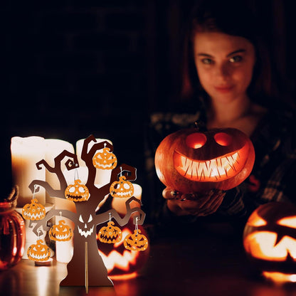 Matogle Halloween Deko Baum Set 6 Stück mit Kürbissen zum