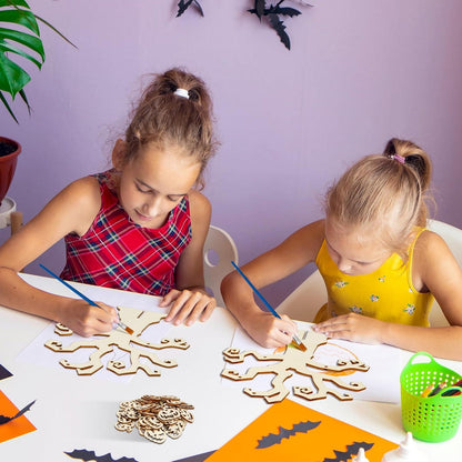 Matogle Halloween Deko Baum Set mit Kürbissen zum Bemalen - 6 Sets