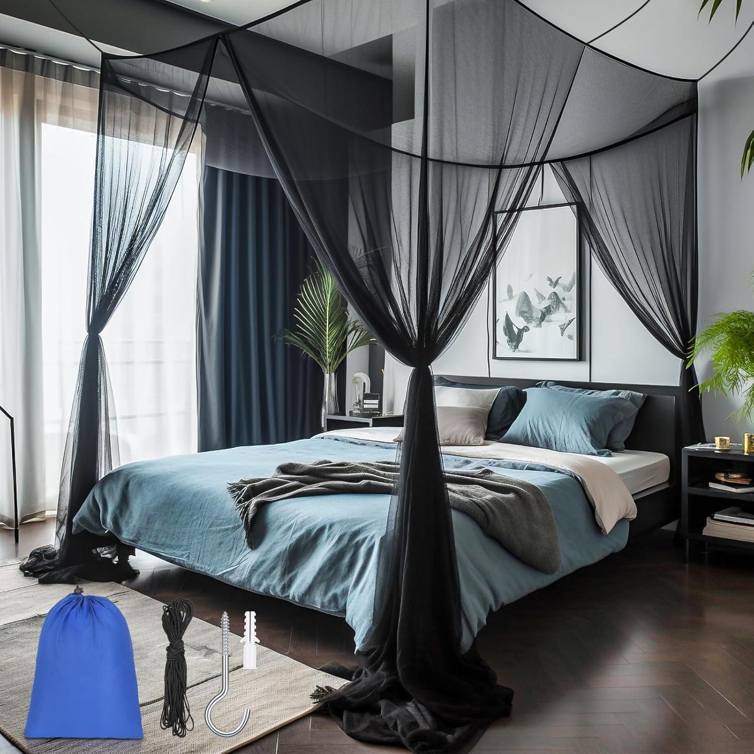 Moskitonetz weiß für Bett Schlafzimmer Deko Reisen 210x190x240cm