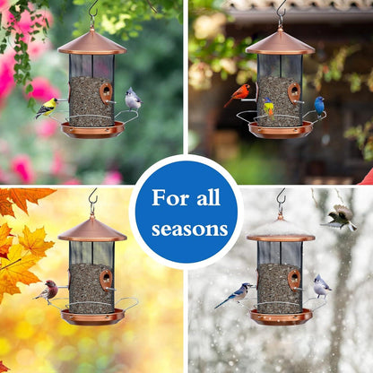 Vogelfutterhaus 32CM Metall Mesh Screen für Wildvogel Garten Draußen