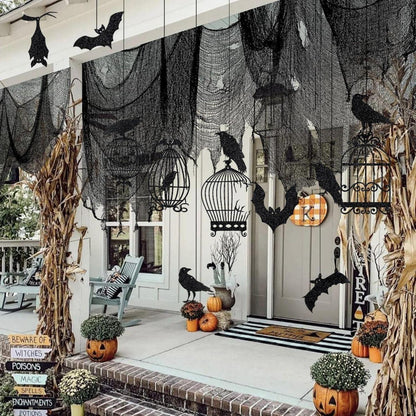 Halloween Deko Set Gruselige Party Girlande Vogelkäfig Horror Spiralen