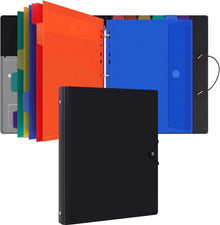 A4 Ringordner Organizer mit 12er Dokumentenmappe Schwarz