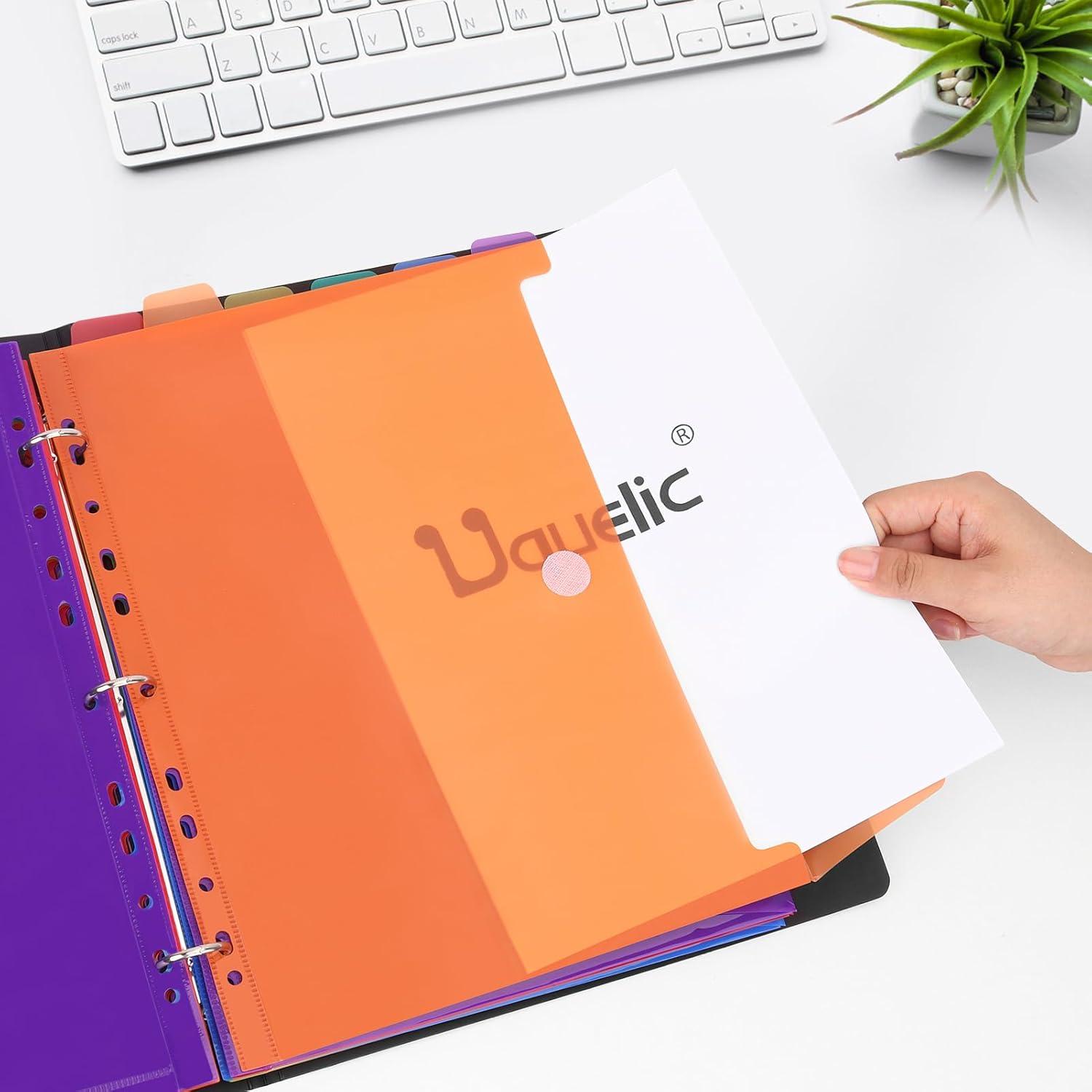 A4 Ringordner Organizer mit 12 Dokumentenmappe Schwarz