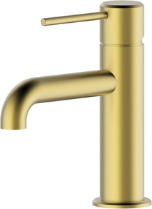 Messing-Waschtischarmatur mit Wasserfalleffekt, Gold-Einhebelmischer
