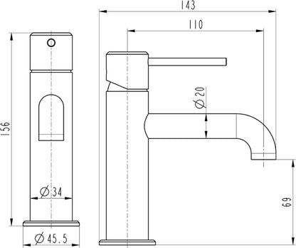 CSEA Gold-Waschtischarmatur mit Wasserfalleffekt und Edelstahl-Geflechtschlauch