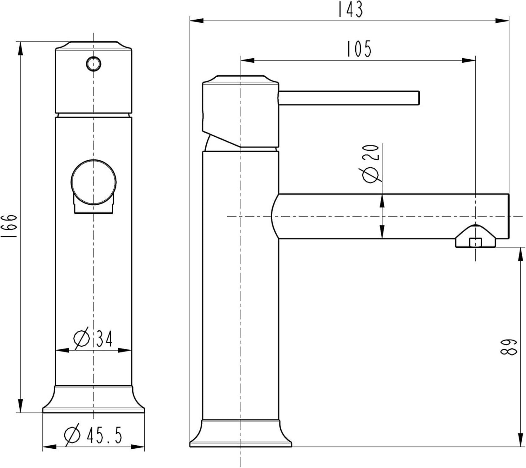 CSEA Schwarzer Einhebelmischer mit Wasserfalleffekt und 45CM
