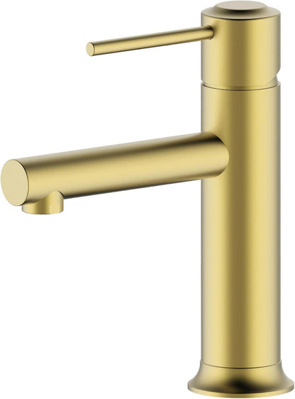 Messing-Waschtischarmatur mit Wasserfalleffekt Gold-Einhebelmischer