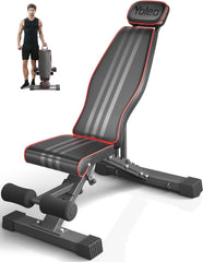 YOLEO klappbare Hantelbank 300kg Multifunktion Schwarz