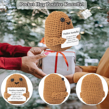 Pocket Hug Positive Kartoffel Strickwolle Mutmacher Geschenk