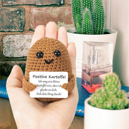 XBOCMY Pocket Hug Positive Kartoffel Puppe Strickwolle Mutmacher Geschenk