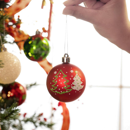 Weihnachtskugeln 16 Stück 6cm Christbaumkugeln Rot Grün