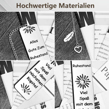 Sunwuun Metall Lesezeichen Ruhestand Geschenk Damen Männer