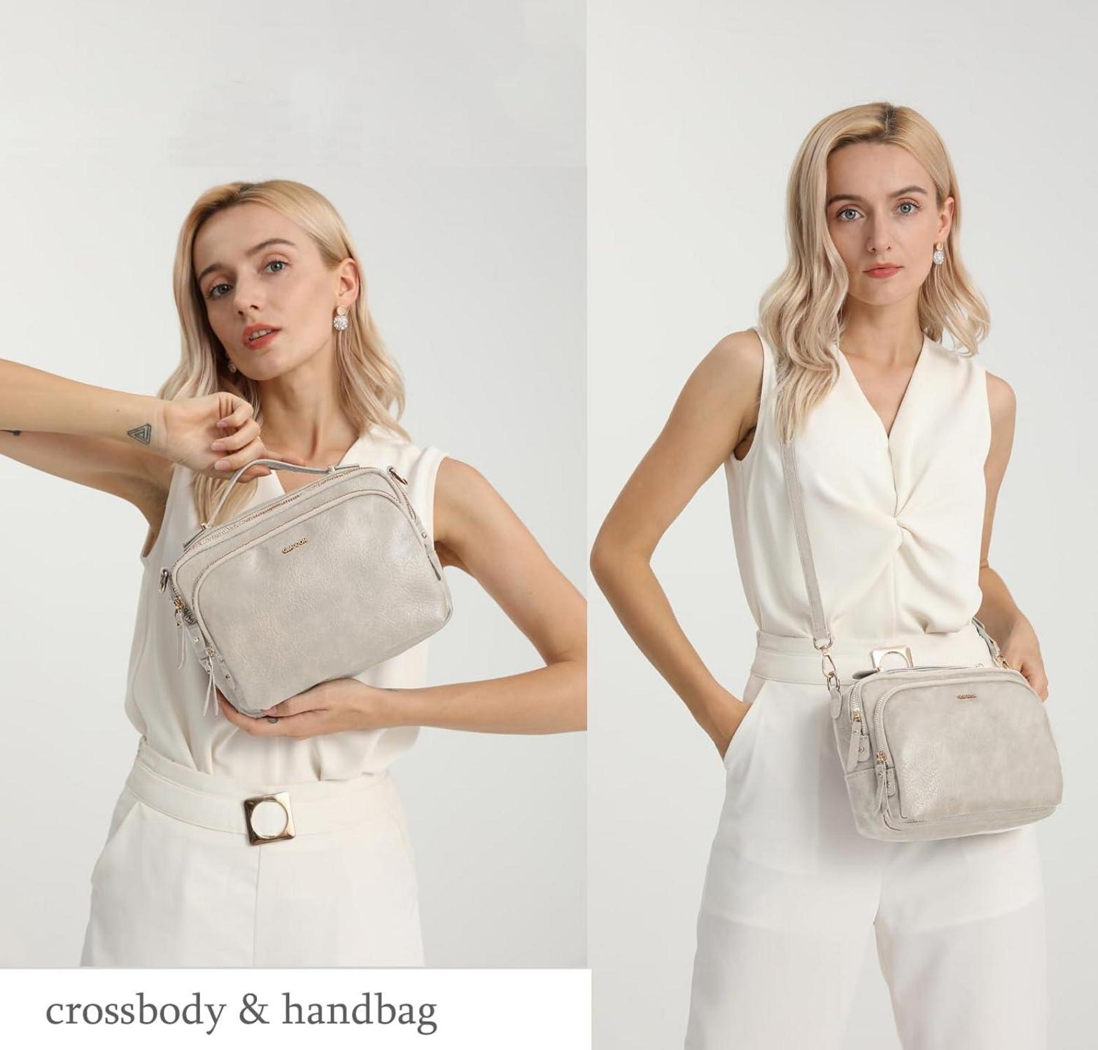 Umhängetasche Damen Leder Schultertasche Crossbody