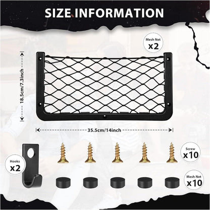 EINESIN 3-in-1 Auto Aufbewahrungsnetz Ablage Fach Universal