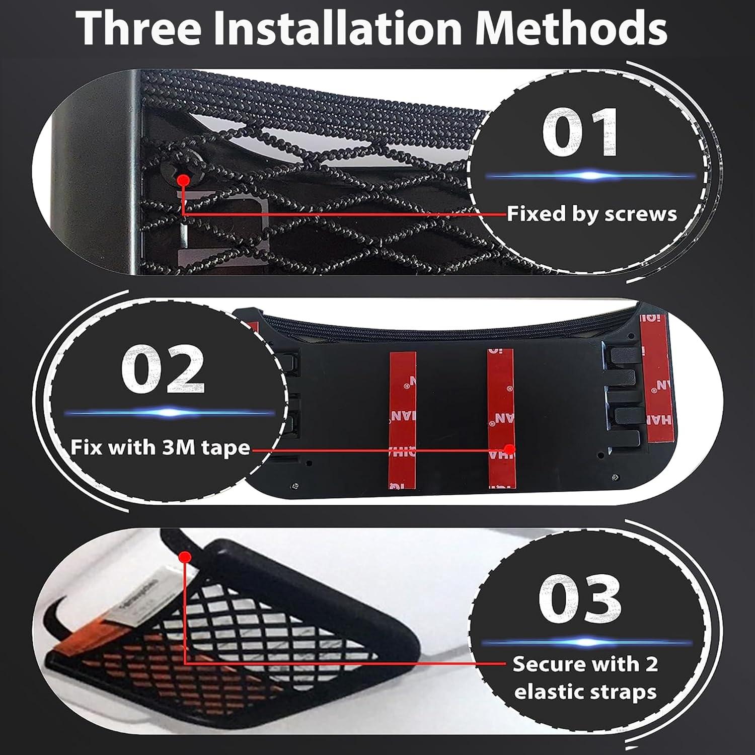 EINESIN 3-in-1 Auto Aufbewahrungsnetz Ablage Fach Universal