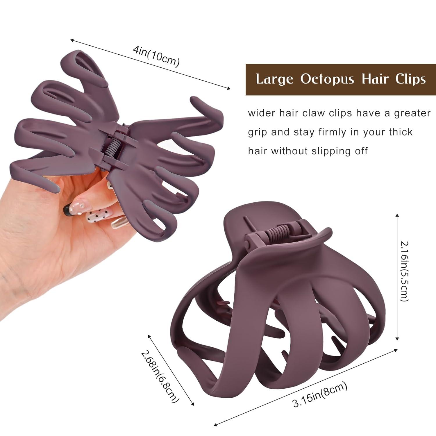 Octopus Haarspangen Set für dickes lockiges Haar - 5er Pack