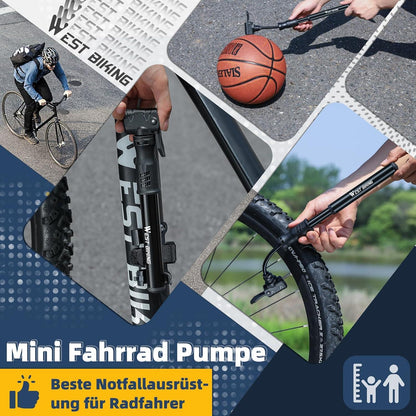 Mini Fahrradpumpe Aluminium Luftpumpe MTB Rennrad Ballpumpe