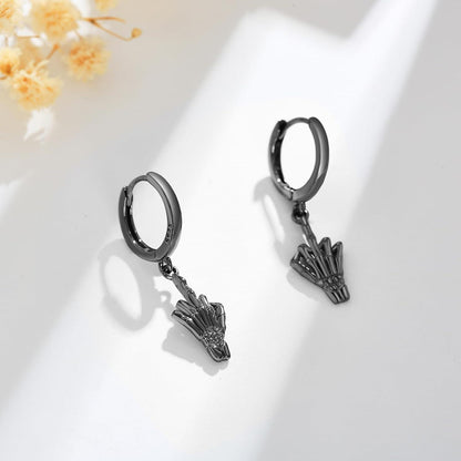 Totenkopf Ohrringe Sterlingsilber Mittelfinger Creolen Halloween für