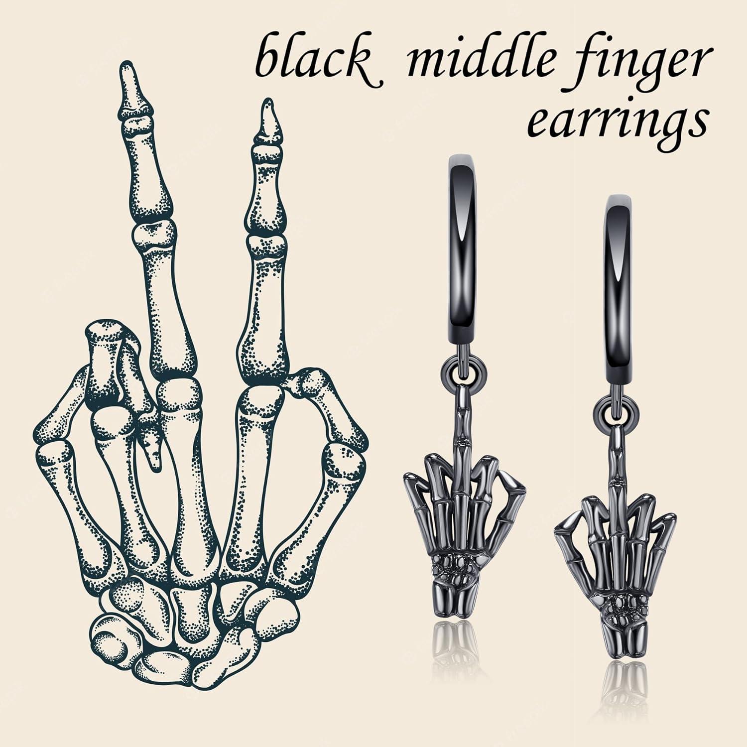 Totenkopf Ohrringe Creolen Sterlingsilber Halloween Schmuck