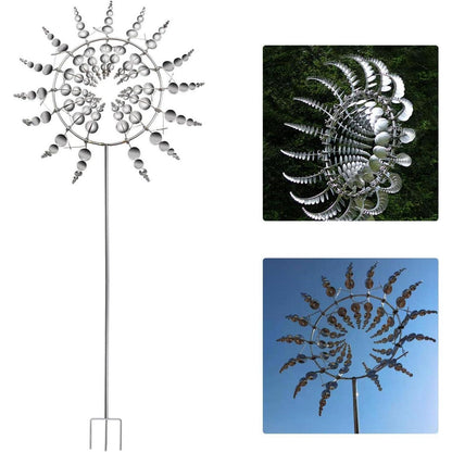 3D Metall Windmühle Spinner Garten Deko 55cm