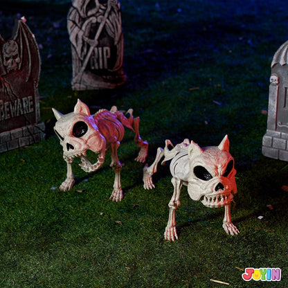 JOYIN Halloween Hund Skelett Dekorationen 40,6 cm 2 Stück