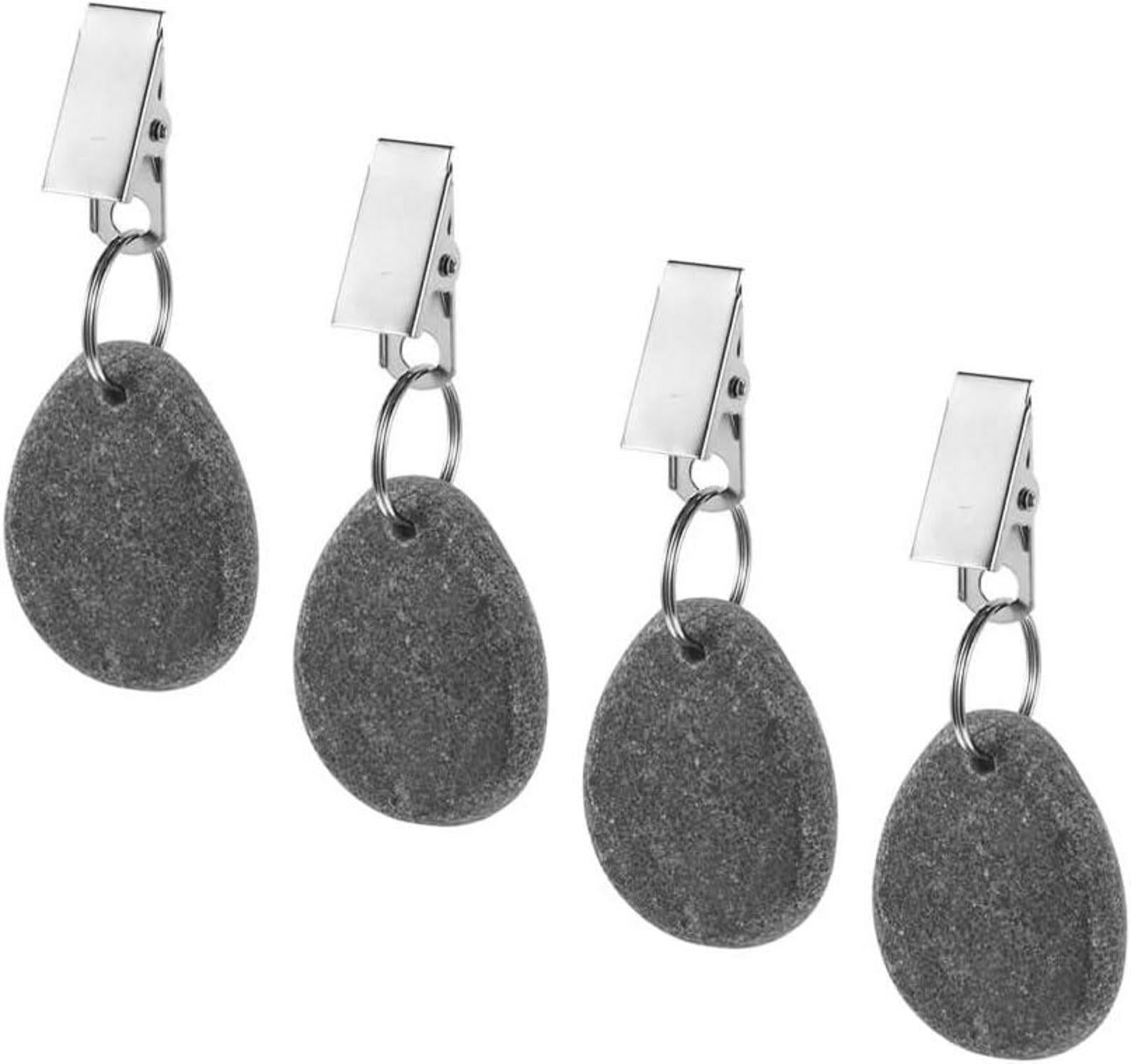 8er Set Marmor Tischdeckenbeschwerer mit Clips für Draußen & Party