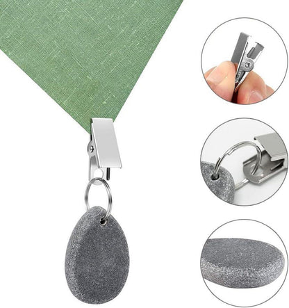8er Set Marmor Tischdecken Gewichte Tischdekoration Grau