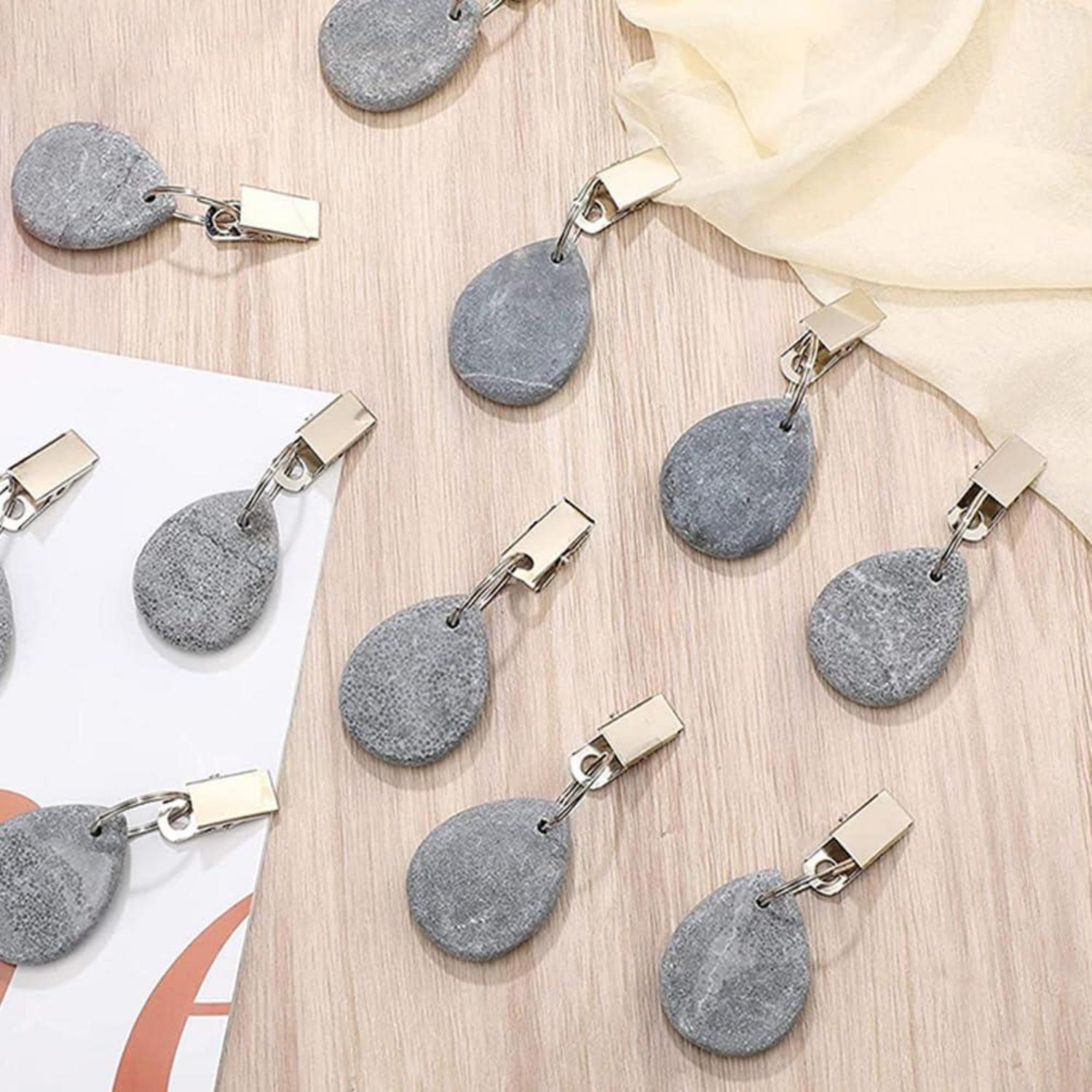 8 Stück Marmor Tischdeckenbeschwerer Gewichte Clips Tischdekoration