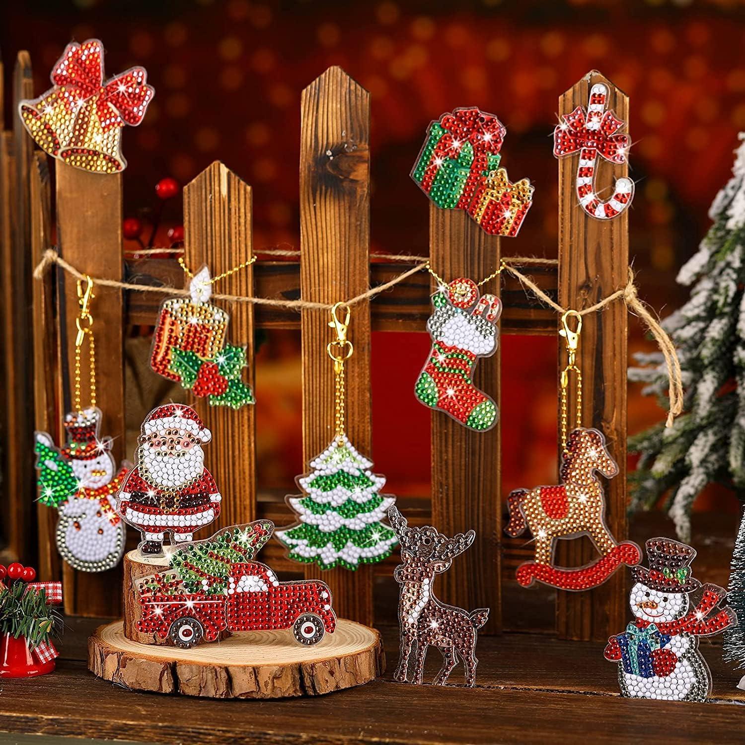DIY Diamond Painting Schlüsselanhänger Weihnachten 12er Set
