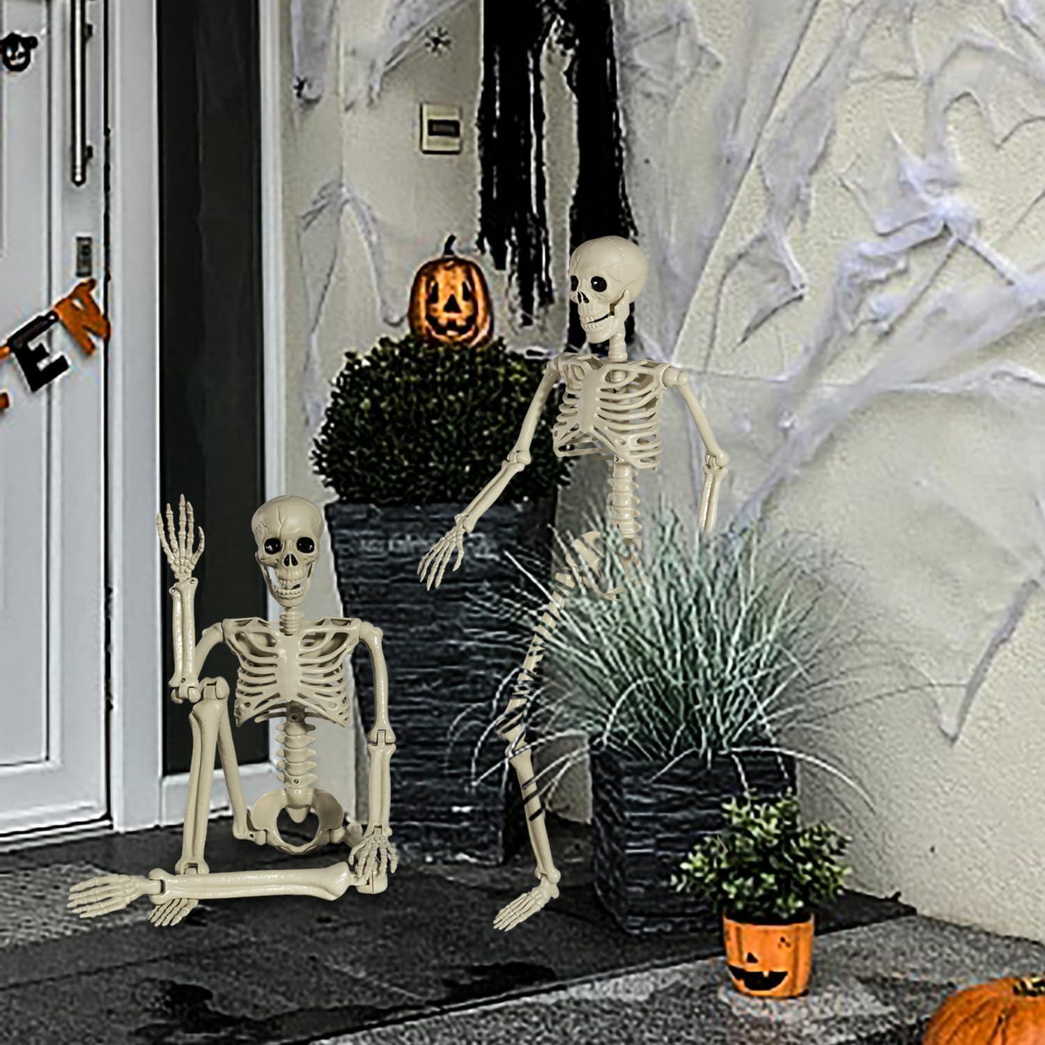 Halloween Skelett 90cm bewegliche Gelenke Horrord Deko