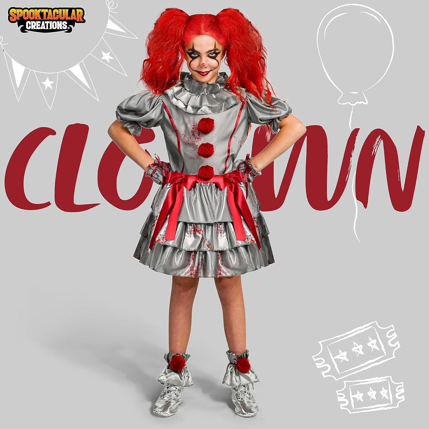 Spooktacular Creations Mädchen Böser Clown Kostüm Halloween
