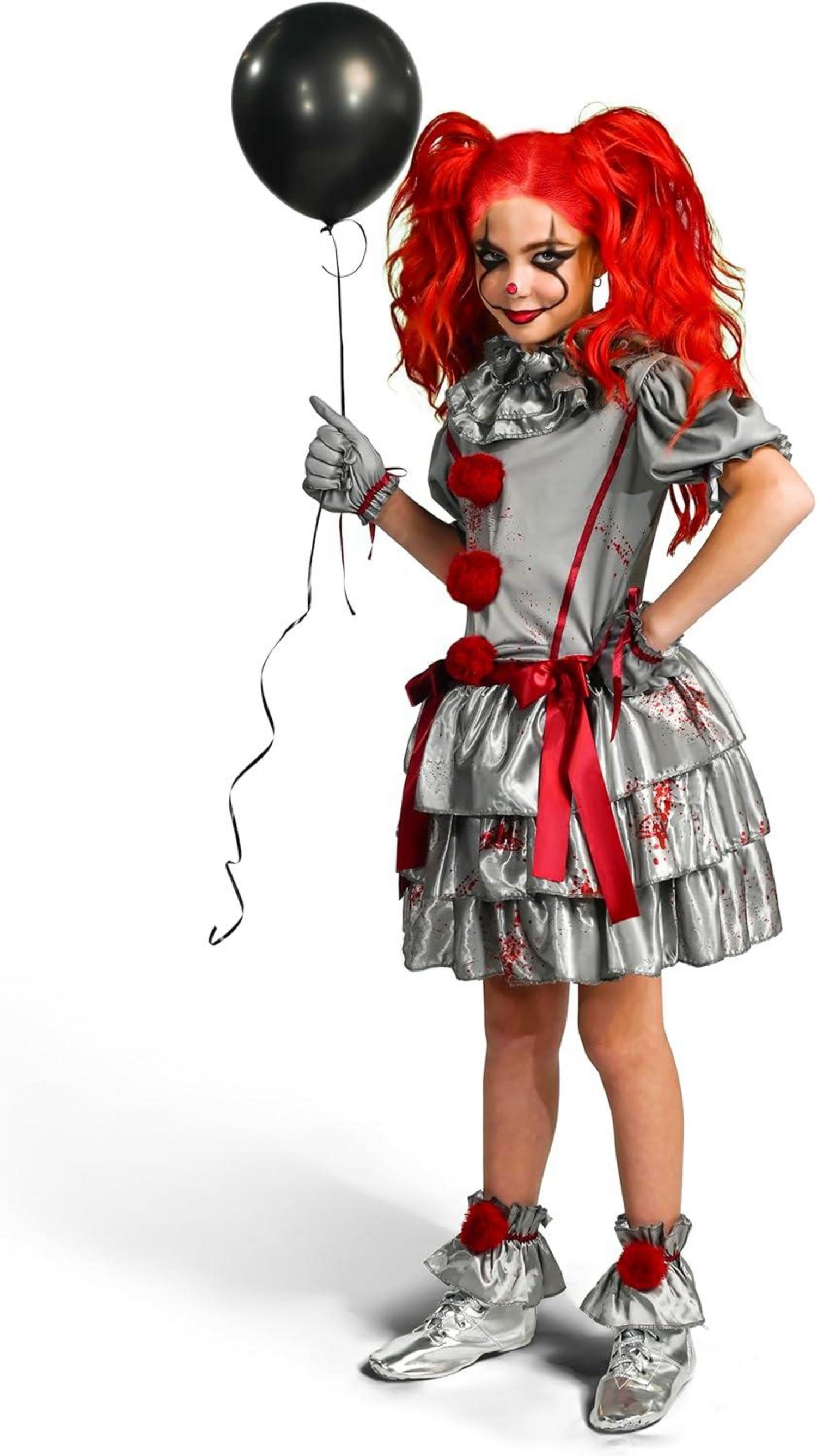 Spooktacular Creations Böser Clown Kostüm Mädchen Halloween Kleid