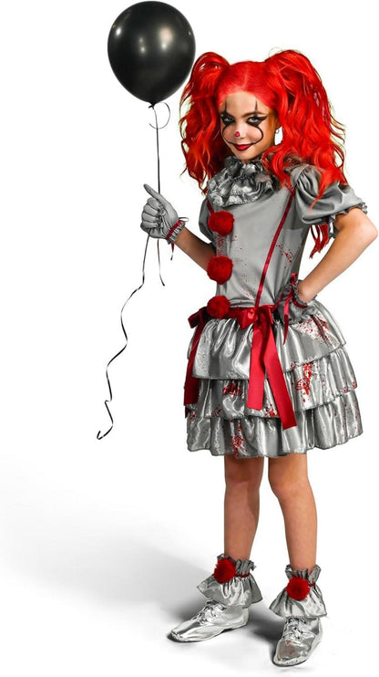 Spooktacular Creations Böser Clown Kostüm Mädchen Halloween Kleid