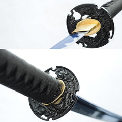 Samuraischwert Katana 103cm Hochmanganstahl scharf schwarz