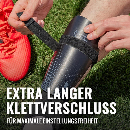 Fußball Schienbeinschoner mit Knöchelschutz, verstellbar