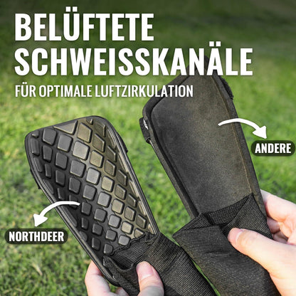 Fußball Schienbeinschoner mit Knöchelschutz, verstellbar